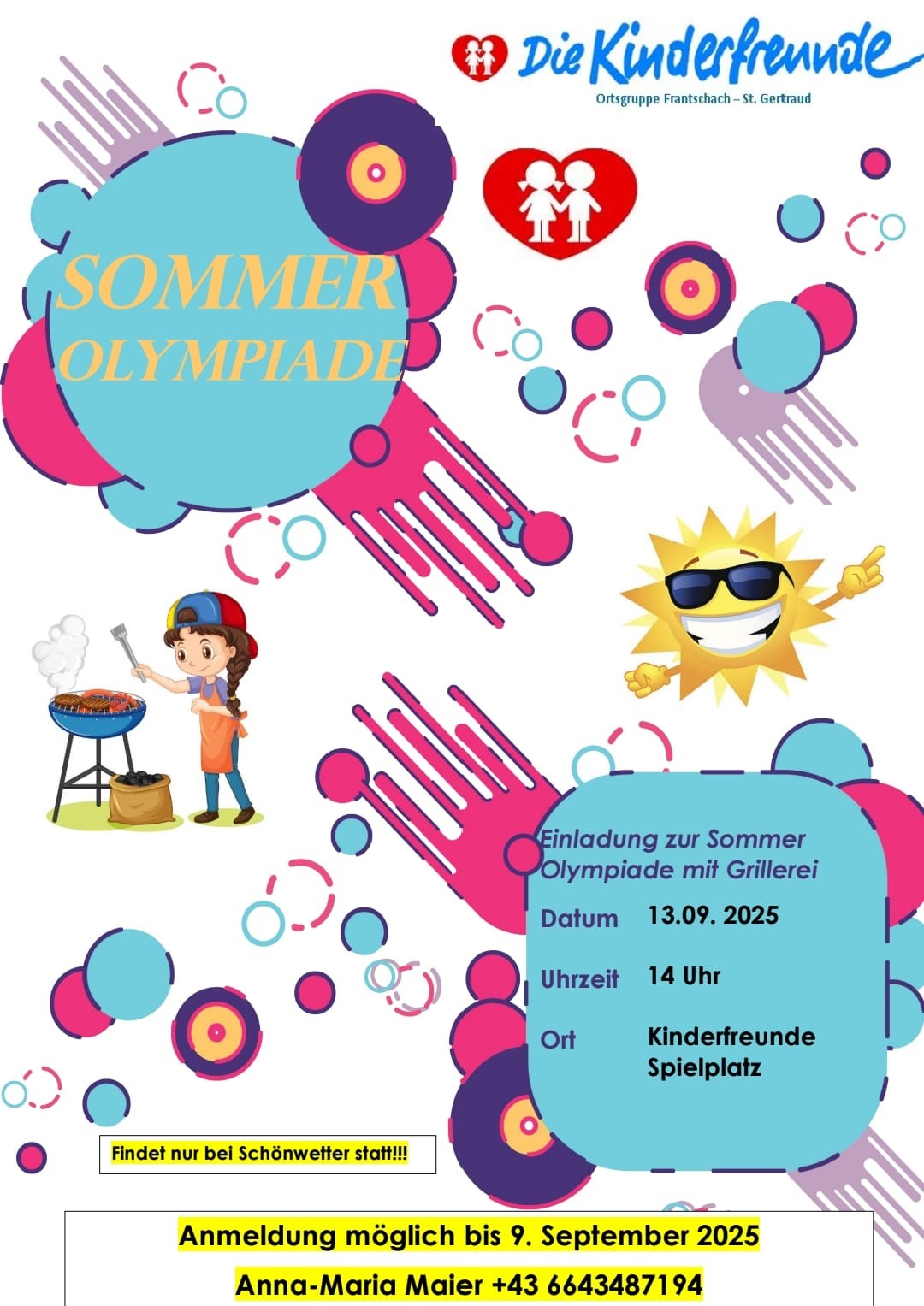 Sommerolympiade mit Grillerei der Kinderfreunde