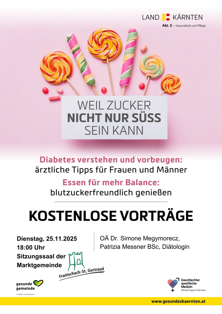 Vortrag über Diabetes: Weil Zucker nicht nur süß sein kann